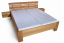 Ložnicový set Emily– postel Emily z masivního dubu nebo dubu rustikal, úložný box pod postel, výklopný rošt Portoflex Kombi P pravý a levý, dvě matrace Dia Visco Hi a dva noční stolky Emily
