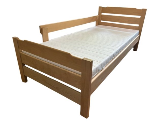 Buková jednolůžková postel z masivu 80 nebo 90 x 200 cm Williem