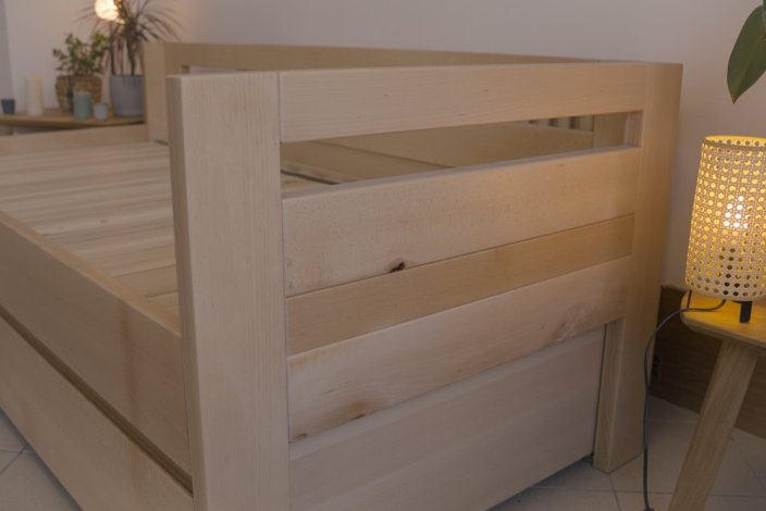 Teodor rozkládací postel z masivu dub 80 nebo 90 x 200 cm