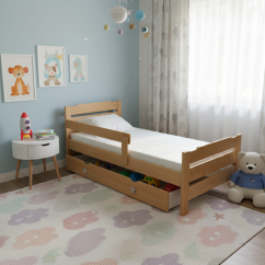 Williem jednolůžková postel z masivu buk 80 nebo 90 x 200 cm