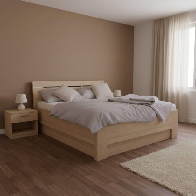 Buková postel z masivu 80 x 200 cm Emily