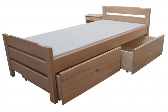 Výsuvný úložný systém pod postel půlený