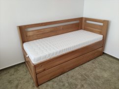 Teodor rozkládací postel z masivu dub 80 nebo 90 x 200 cm